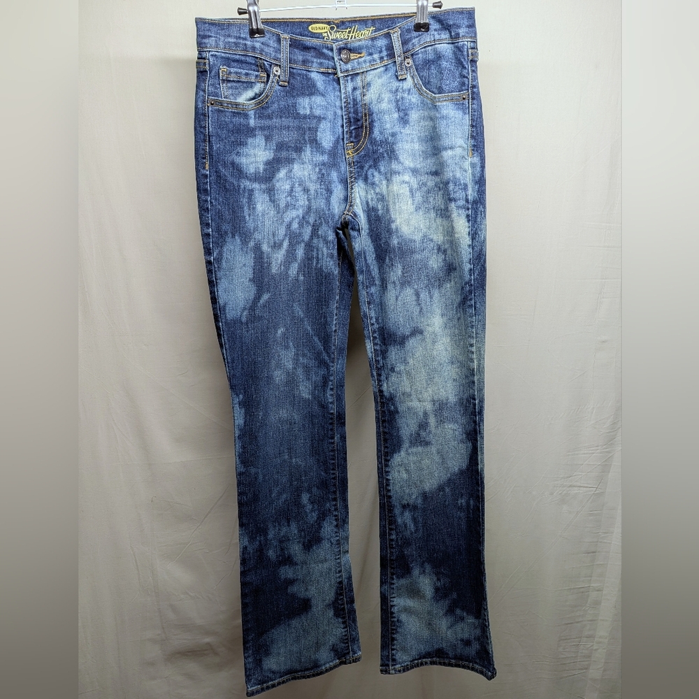 Old Navy Blue Tie-Dye Flare Jeans